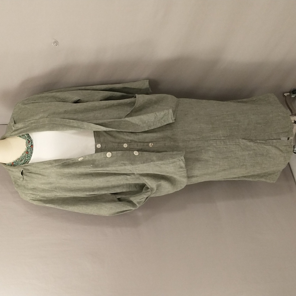 FLAX 100% Linen Skirt Set Green Weave Neutral Natural Oversized Shaket Quality
